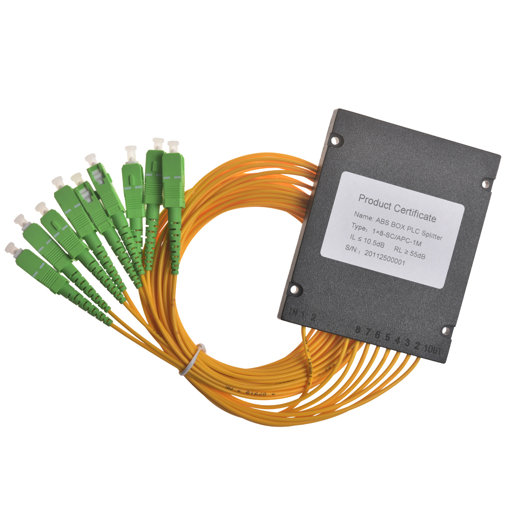 GSG-1x8-SC APC Fiber Optic PLC splitter